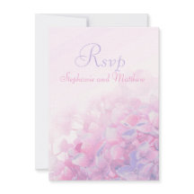 Hortensia bloem formele trouw-RSVP roze paars