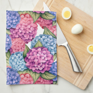 Hortensia Bloem Roze Blauw Theedoek