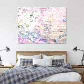 Hortensia Bloem Roze Landelijk Vintage Hout Canvas Afdruk (Insitu (Slaapkamer))
