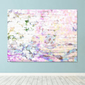 Hortensia Bloem Roze Landelijk Vintage Hout Canvas Afdruk (Insitu (Houten vloer))