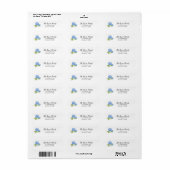Hortensia Bloem Schilderen Retour Adres Label (Full Sheet)