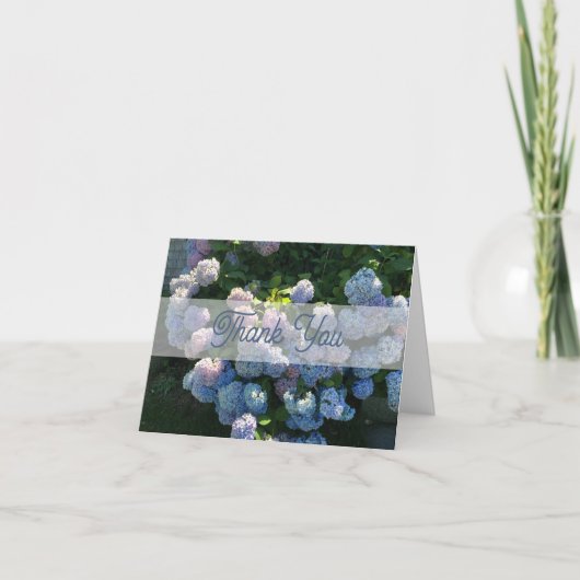 Hortensia Bloemen Bedankkaart (Voorkant)