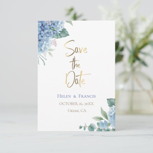 hortensia bloemen Bewaar de datum Kaart (Staand voorkant)