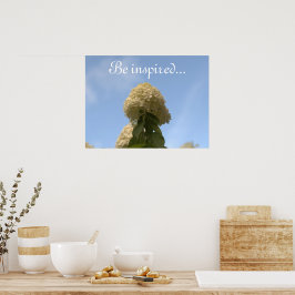 Hortensia Bloemen Blauwe Lucht Poster