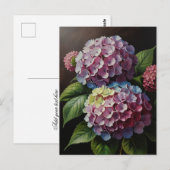 Hortensia bloemen briefkaart (Voorkant / Achterkant)