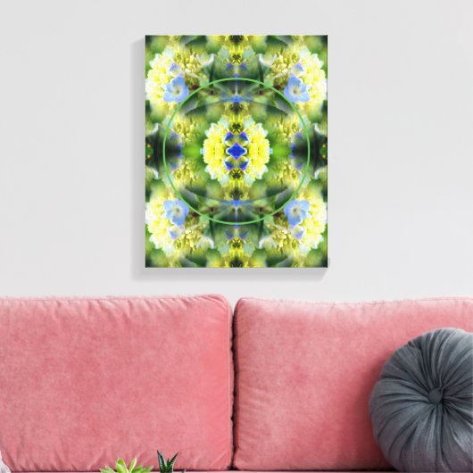 Hortensia Bloemen Frame Maak Je Eigen Foto Canvas Afdruk (Insitu (Woonkamer))