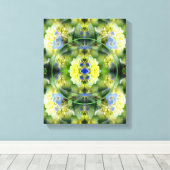 Hortensia Bloemen Frame Maak Je Eigen Foto Canvas Afdruk (Insitu (Houten vloer))