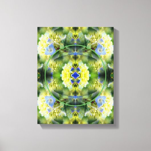 Hortensia Bloemen Frame Maak Je Eigen Foto Canvas Afdruk (Voorkant)