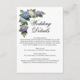 Hortensia Bloemen Huwelijksdetails Kaart
