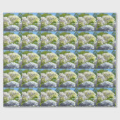 Hortensia bloemen inpakpapier Cadeauverpakking op (Vlak)