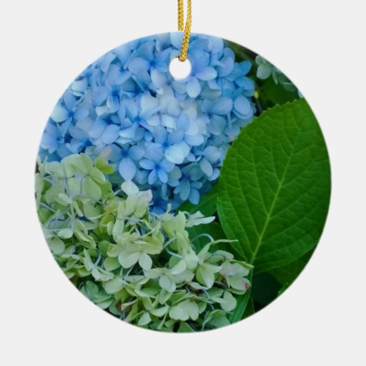 Hortensia Bloemen Keramisch Ornament (Voorkant)