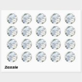 Hortensia Bloemen Ronde Sticker (Vel)