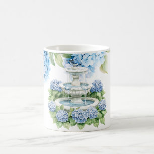 Hortensia bloemen waterverf koffiemok