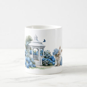 Hortensia bloemen waterverf koffiemok