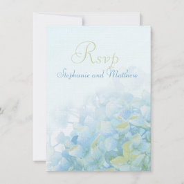 Hortensia bloemformele huwelijksreactie kaart