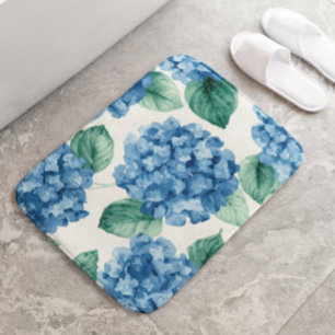 Hortensia Blues Bloemschildering in Waterverf Bota Badmat