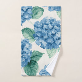 Hortensia Blues Bloemschildering in Waterverf Bota Handdoek