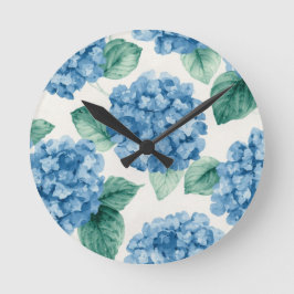 Hortensia Blues Bloemschildering in Waterverf Bota Ronde Klok