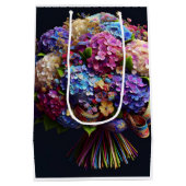 Hortensia boeket, door Natasha Us Medium Cadeauzakje (Achterkant)