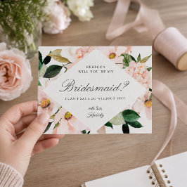 Hortensia Bruidsmeisje Voorstel Ansichtkaart Uitnodiging Briefkaart