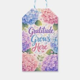 Hortensia: Dankbaarheid groeit hier Cadeaulabel