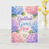 Hortensia: Dankbaarheid groeit hier Kaart (Gele Bloem)