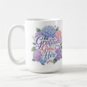 Hortensia: Dankbaarheid groeit hier Koffiemok (Links)