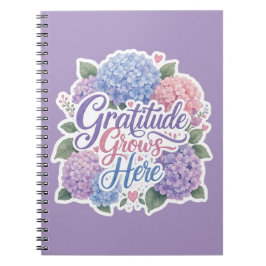 Hortensia: Dankbaarheid groeit hier Notitieboek