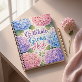 Hortensia: Dankbaarheid groeit hier Notitieboek