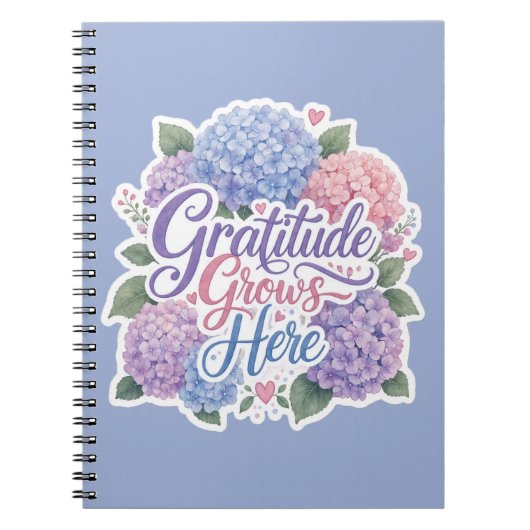 Hortensia: Dankbaarheid groeit hier Notitieboek (Voorkant)