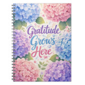 Hortensia: Dankbaarheid groeit hier Notitieboek (Voorkant)