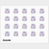 Hortensia: Dankbaarheid groeit hier Ronde Sticker (Vel)
