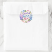 Hortensia: Dankbaarheid groeit hier Ronde Sticker (Tas)