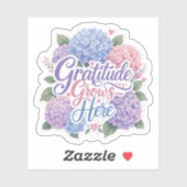 Hortensia: Dankbaarheid groeit hier Sticker (Vel)