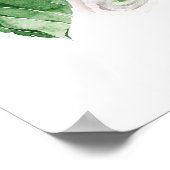 Hortensia en groen bruidsdouchelint Welcome bord Poster (Hoek)