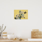 Hortensia en slikken door Katsushika Hokusai Poster (Keuken)