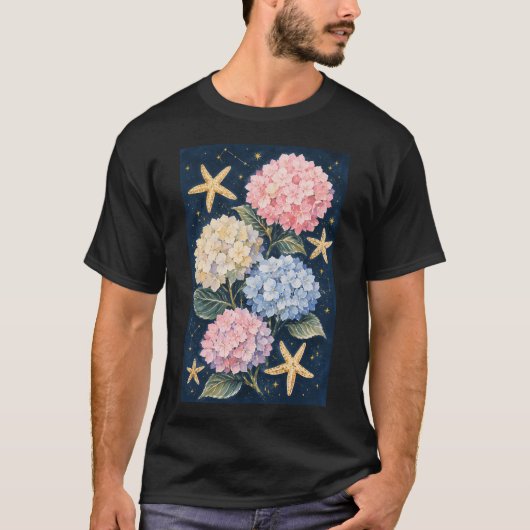 Hortensia en Zeester T-shirt (Voorkant)