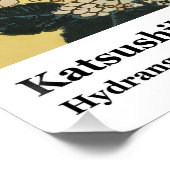 Hortensia en zwaluw van Hokusai Perfect Poster (Hoek)