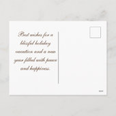 Hortensia flower op de sneeuw feestdagenkaart (Achterkant)