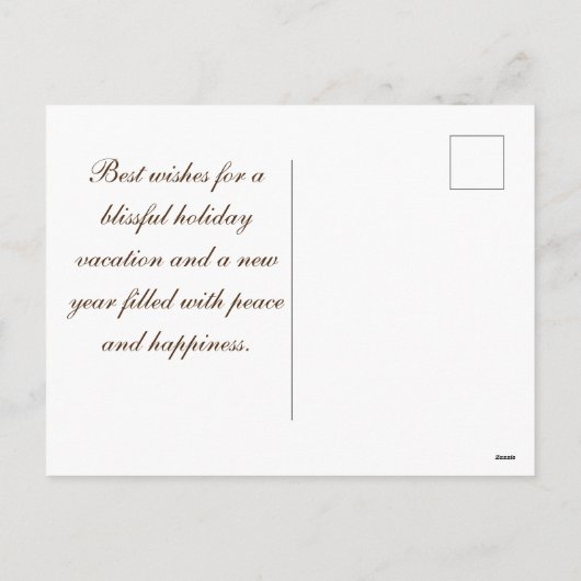 Hortensia flower op de sneeuw feestdagenkaart (Achterkant)