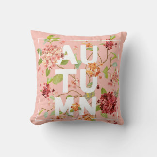 Hortensia Flowers: herfst  achtergrond Kussen