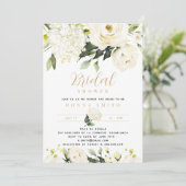 Hortensia & Groene Bruidsmeisjesborrel Kaart (Staand voorkant)