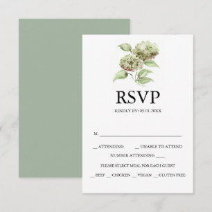 Hortensia Huwelijks RSVP Kaarten Kaartje