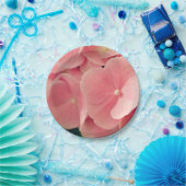 Hortensia Hydrangea roze pastel bloemen bloemen Papieren Bordje (Feest)