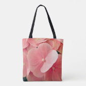 Hortensia Hydrangea roze pastel bloemen bloemen Tote Bag (Achterkant)