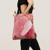 Hortensia Hydrangea roze pastel bloemen bloemen Tote Bag (Dichtbij)