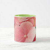 Hortensia Hydrangea roze pastelkleurige bloemen bl Mok (Midden)