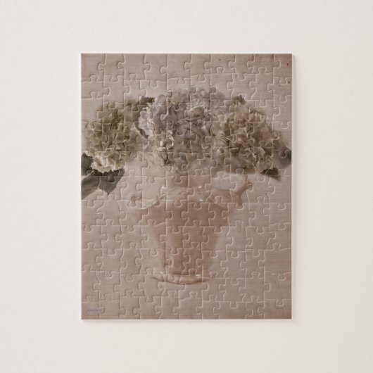 Hortensia In Een Vaas Legpuzzel (Verticaal)