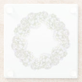 Hortensia Krans Glazen Onderzetter (Achterkant)