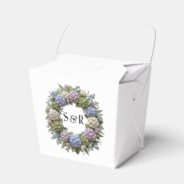 Hortensia Krans Monogram Trouw Favorietendoos Bedankdoosjes